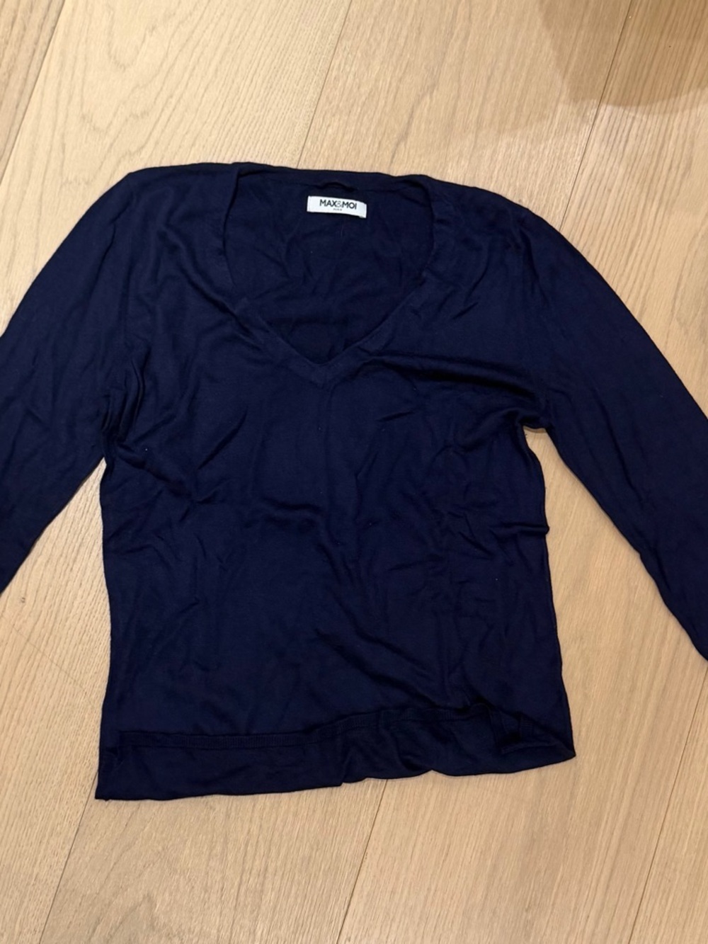 Navy V-Neck Women's Sweater
